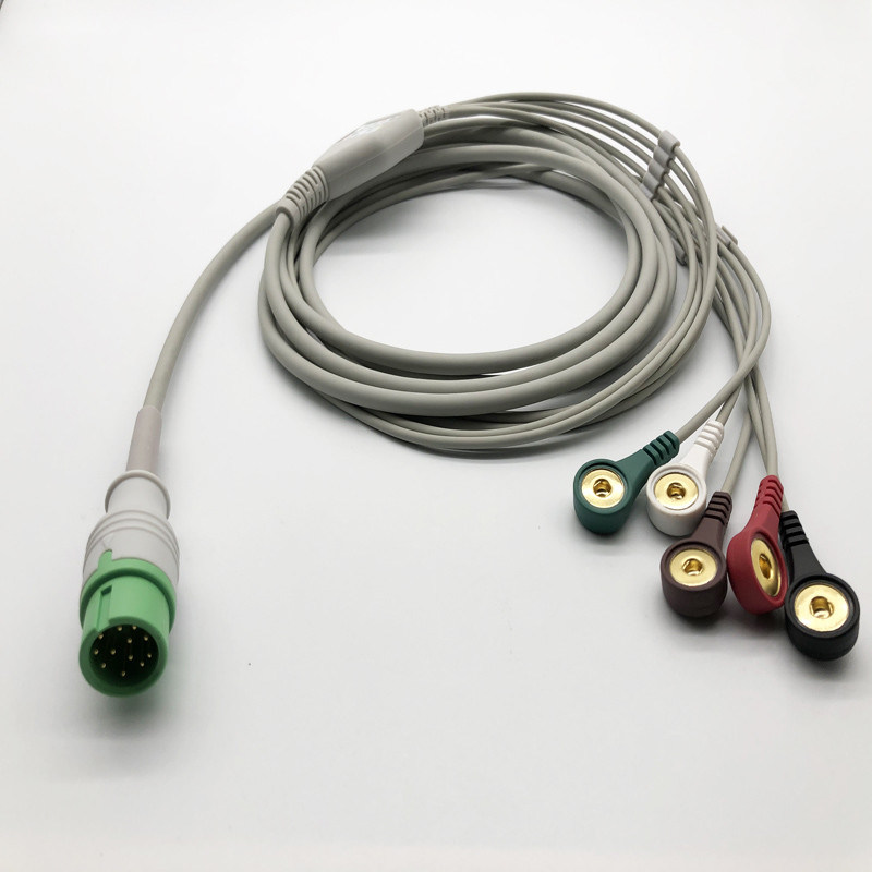 Komen 3 Lead 12 Pin EKG bezpośredni kabel EKG do STAR8000E STAR8000F STAR8000H