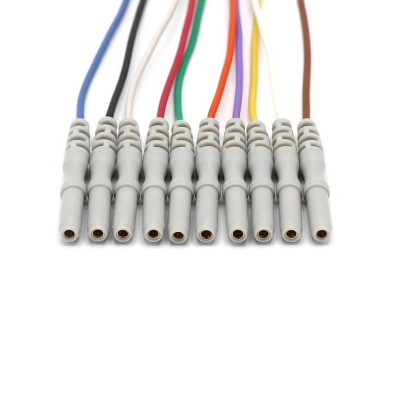 10 Ołów Pozostałe akcesoria do monitorów pacjentów Kabel EEG Dia 1,5 mm Z Złotym Pucharem