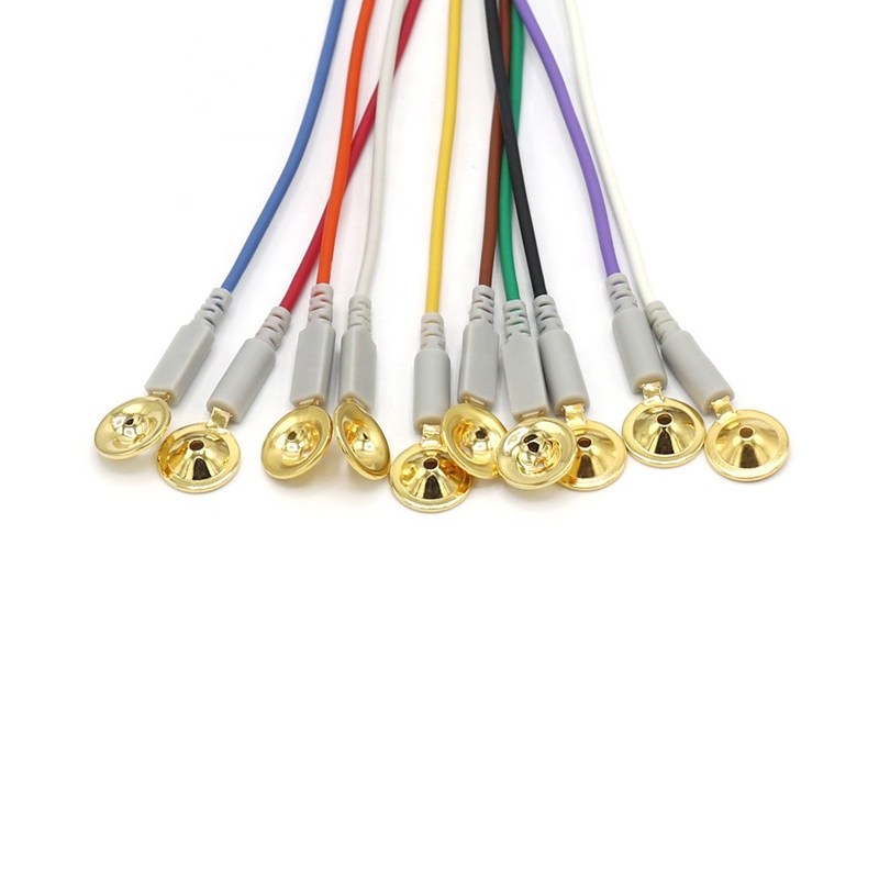 10 Ołów Pozostałe akcesoria do monitorów pacjentów Kabel EEG Dia 1,5 mm Z Złotym Pucharem