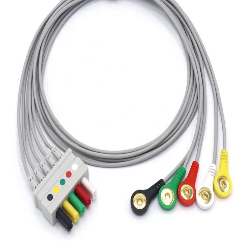 Bezlateks Stabilny przewód EKG, 0012-00-1261-07 AHA Kabel EKG IEC