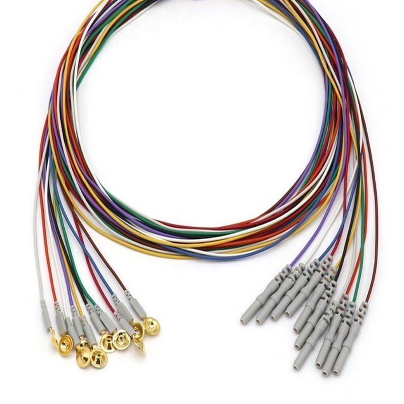 10 Ołów Pozostałe akcesoria do monitorów pacjentów Kabel EEG Dia 1,5 mm Z Złotym Pucharem