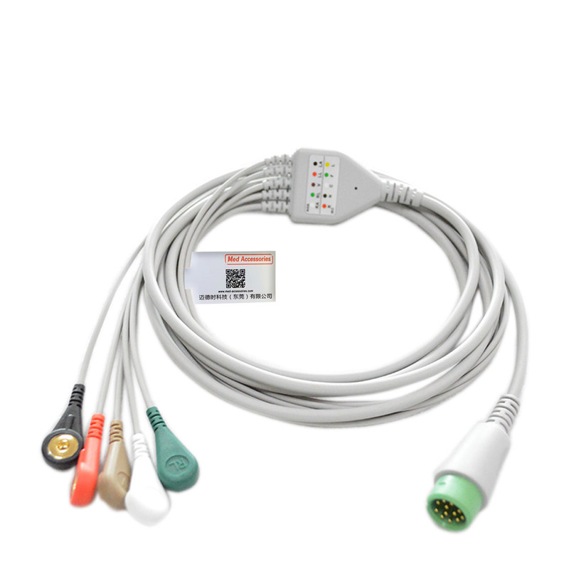 SFDA 5 Kabel do monitorowania EKG Wielofunkcyjny Długość 3,2 m Kolor szary