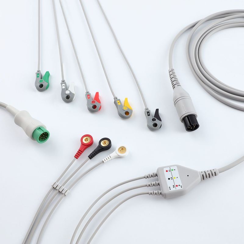 Kompatybilny kabel monitorujący EKG Stabilna długość 3,4 m Dla głównych monitorów pacjentów