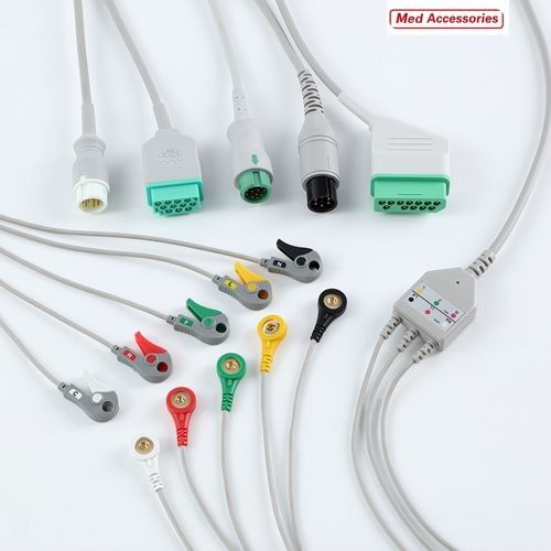 Med Accessories Medical BCI EKG Monitor Kabel 6 Pin 5 Leads Wielofunkcyjny 0.9m Rozmiar