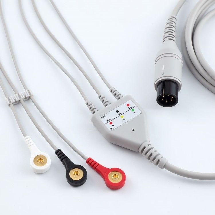 Med Accessories Medical BCI EKG Monitor Kabel 6 Pin 5 Leads Wielofunkcyjny 0.9m Rozmiar