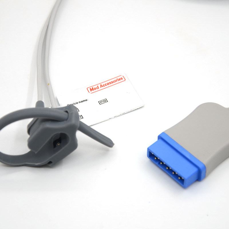 GE 11 pin Dorośli palec TPU Szary Spo2 Cable Sensor Single Pack dla wszystkich typów pacjentów CE Certified