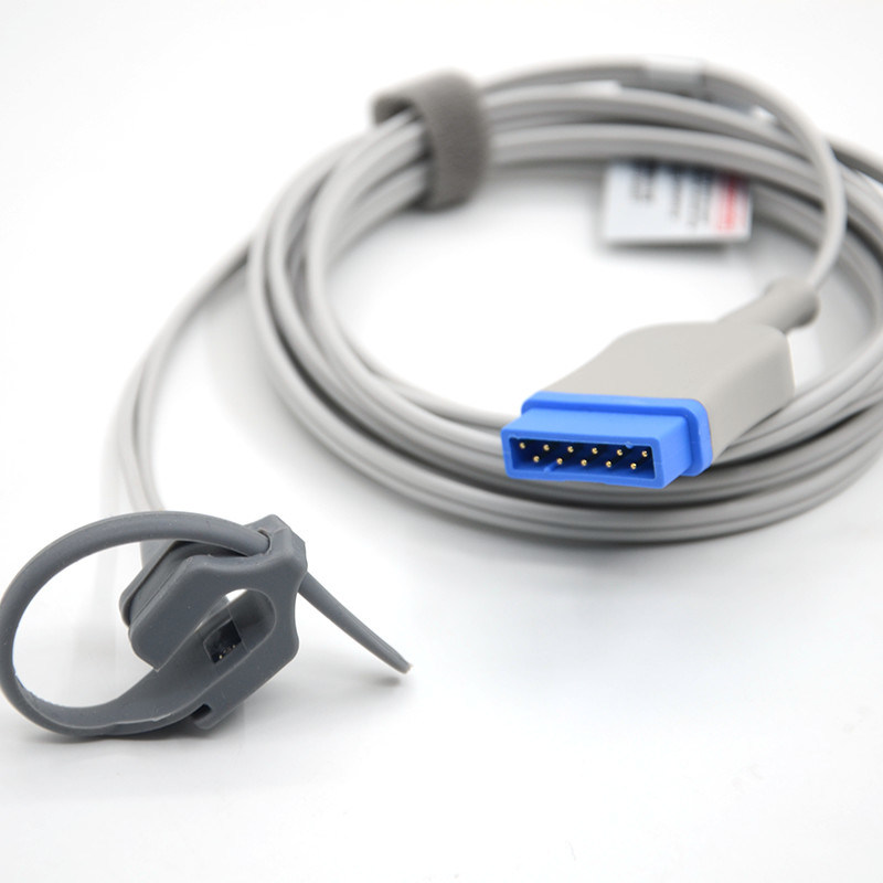 GE 11 pin Dorośli palec TPU Szary Spo2 Cable Sensor Single Pack dla wszystkich typów pacjentów CE Certified
