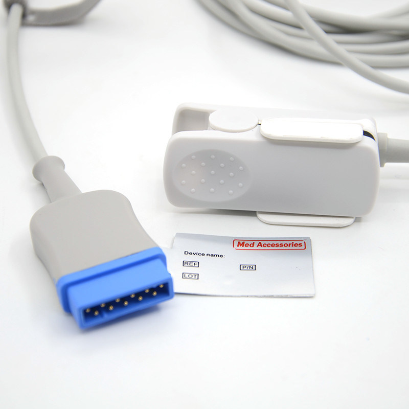 GE 11 pin Dorośli palec TPU Szary Spo2 Cable Sensor Single Pack dla wszystkich typów pacjentów CE Certified