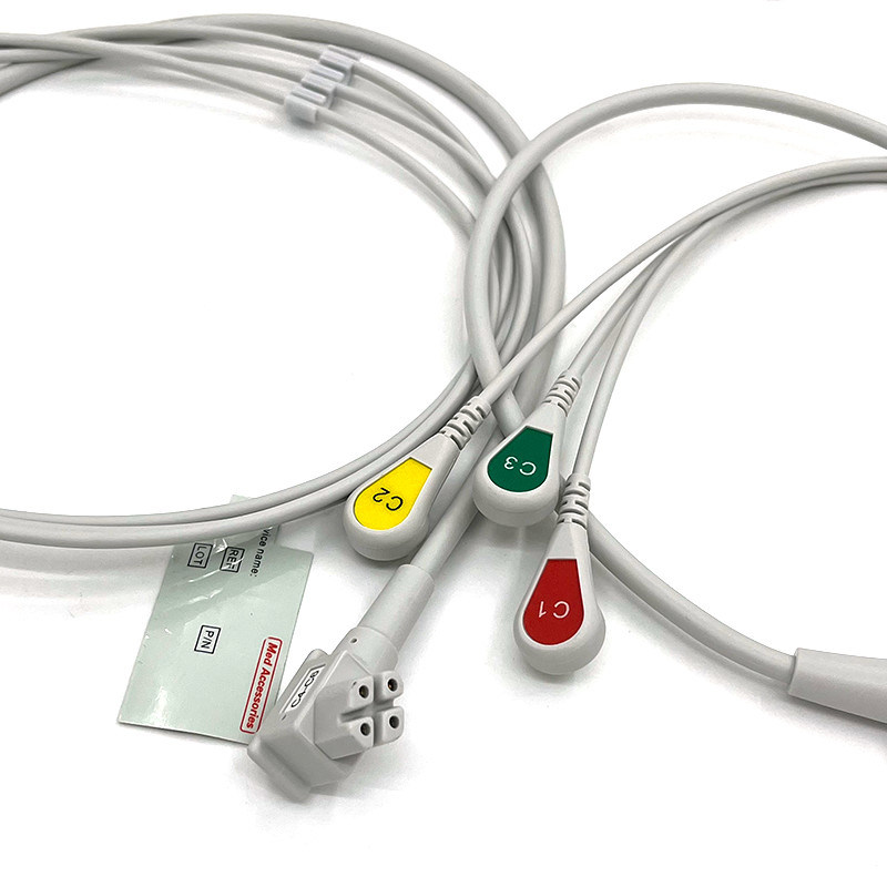 PH 10lead TC30 LEAD WIRES EKG Monitor Kabel Szary Kolor Bezlateks Wielofunkcyjny