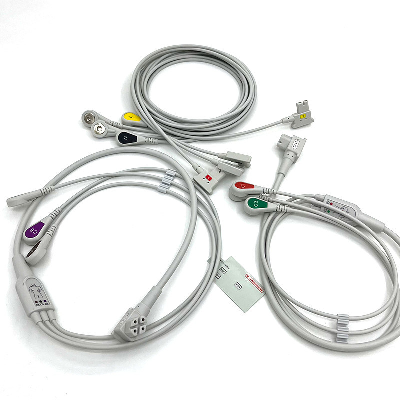PH 10lead TC30 LEAD WIRES EKG Monitor Kabel Szary Kolor Bezlateks Wielofunkcyjny