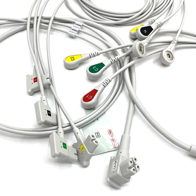 PH 10lead TC30 LEAD WIRES EKG Monitor Kabel Szary Kolor Bezlateks Wielofunkcyjny