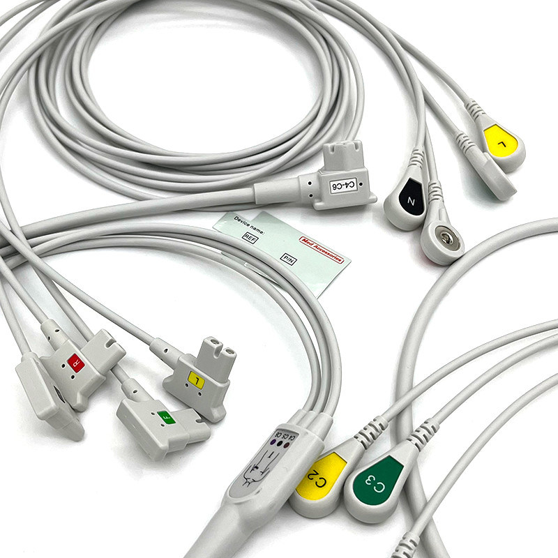 PH 10lead TC30 LEAD WIRES EKG Monitor Kabel Szary Kolor Bezlateks Wielofunkcyjny