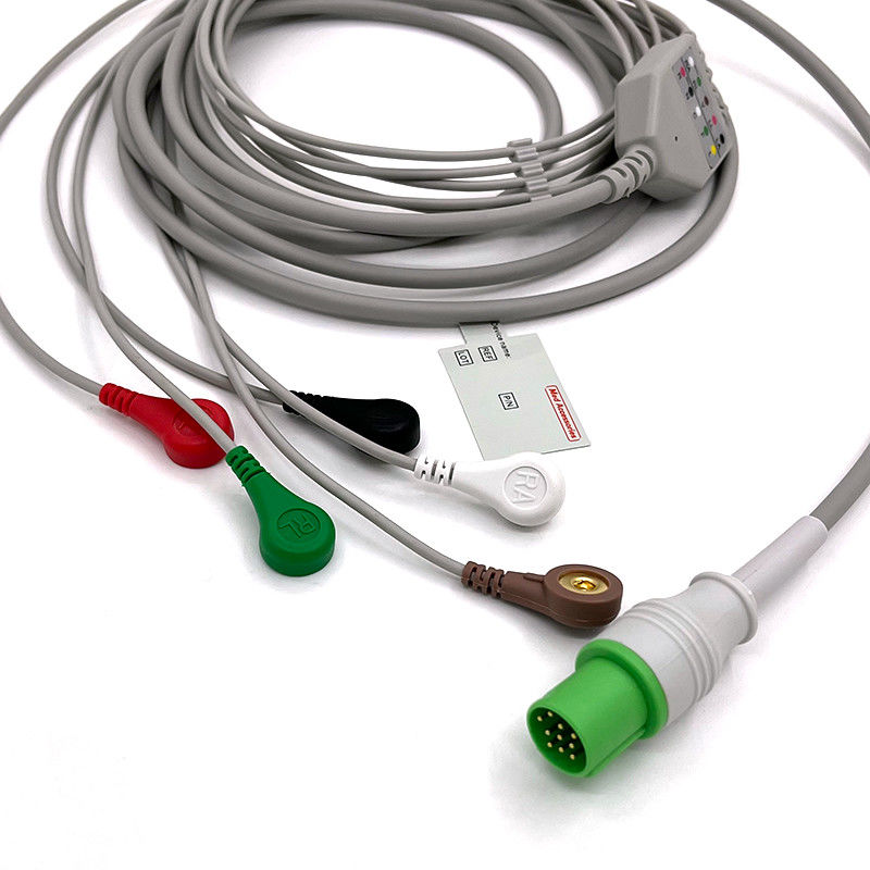 GE Helige 10 Pin EKG 5lead EKG Med Akcesoria Medyczne EKG Monitor Kabel Wielofunkcyjny 0.9m Wielkość