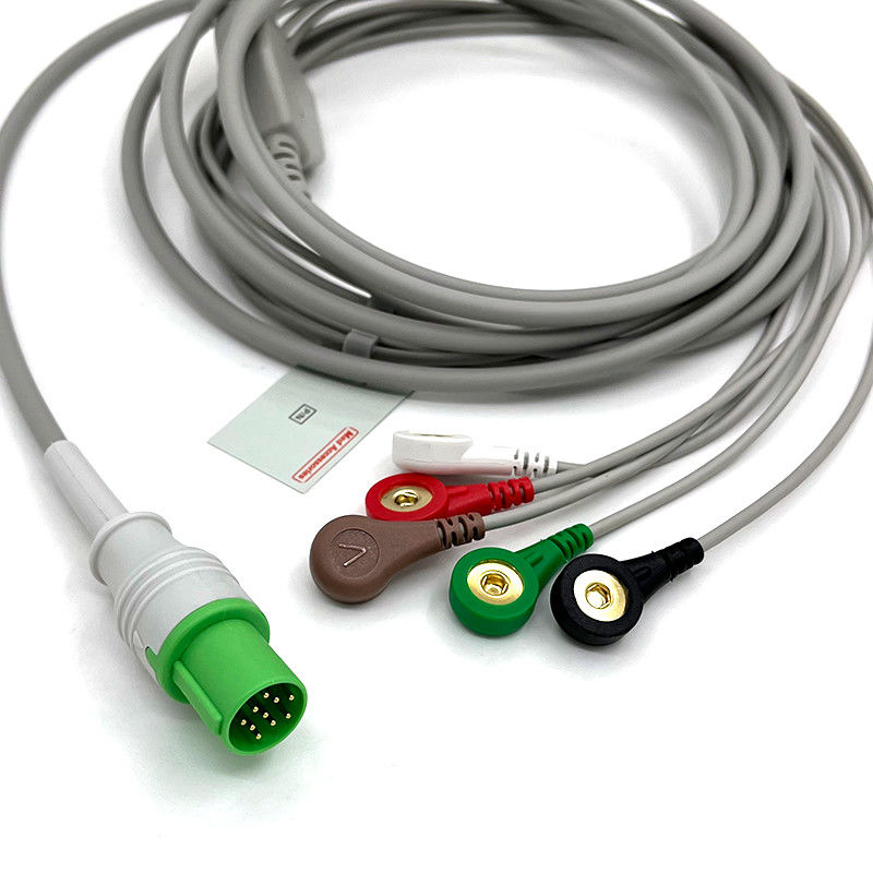 GE Helige 10 Pin EKG 5lead EKG Med Akcesoria Medyczne EKG Monitor Kabel Wielofunkcyjny 0.9m Wielkość
