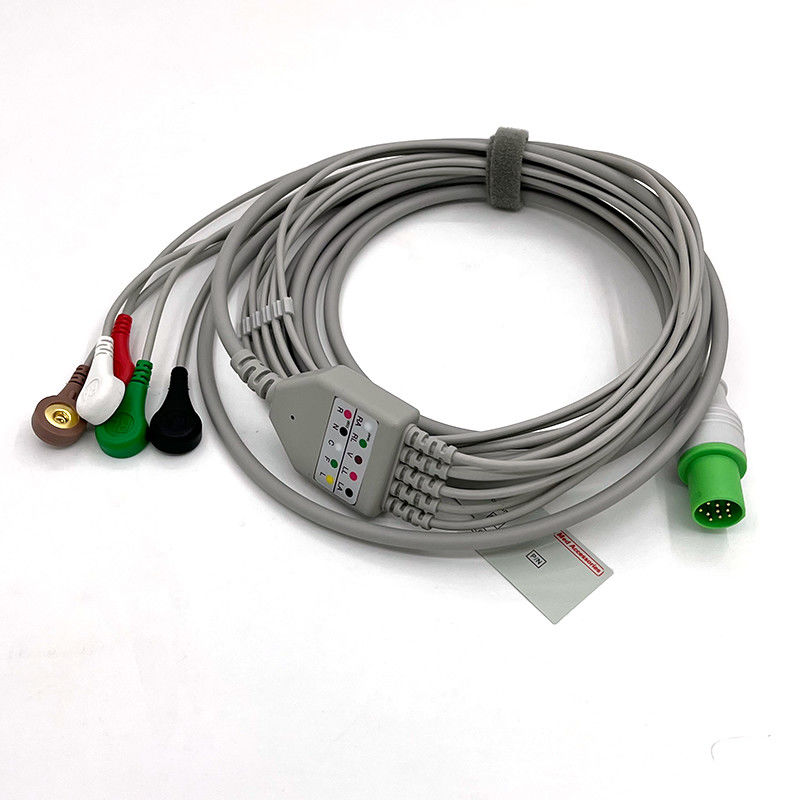 GE Helige 10 Pin EKG 5lead EKG Med Akcesoria Medyczne EKG Monitor Kabel Wielofunkcyjny 0.9m Wielkość