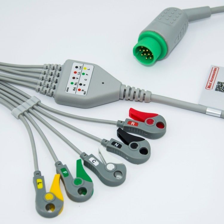 Monitor opieki medycznej Akcesoria Biolight EKG Kabel 12 Pin 5 Leads Grabber End Jeden kawałek 3,4m Rozmiar