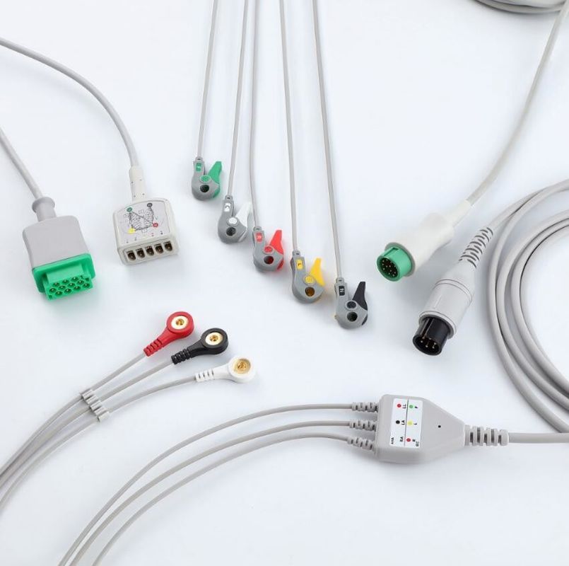GE Helige 10 Pin EKG Monitor Kabel Do Akcesoriów Medycznych 0.9m Rozmiar