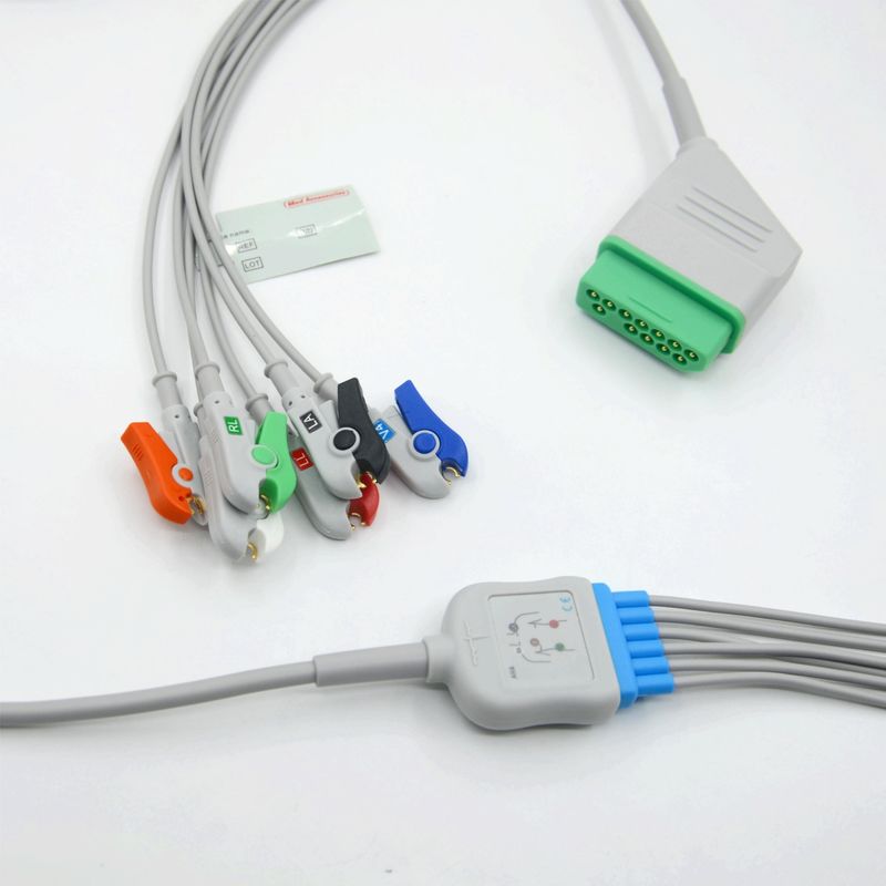 Kompatybilny Nihon Kohden 12 Pin 6 Leads EKG Monitor Kabel Do Akcesoriów Medycznych