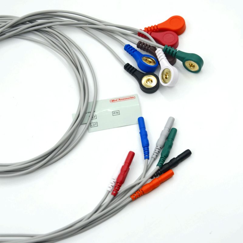 Wysokiej jakości DIN Typ 7 Lead Snap Holter Recorder Ecg Lead Wire