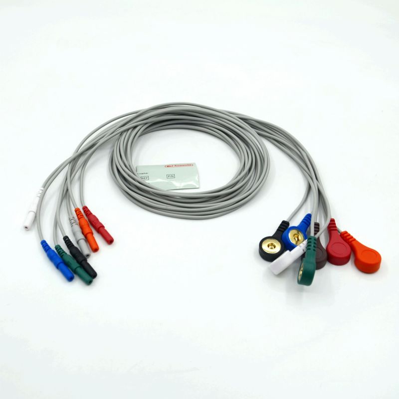 Wysokiej jakości DIN Typ 7 Lead Snap Holter Recorder Ecg Lead Wire