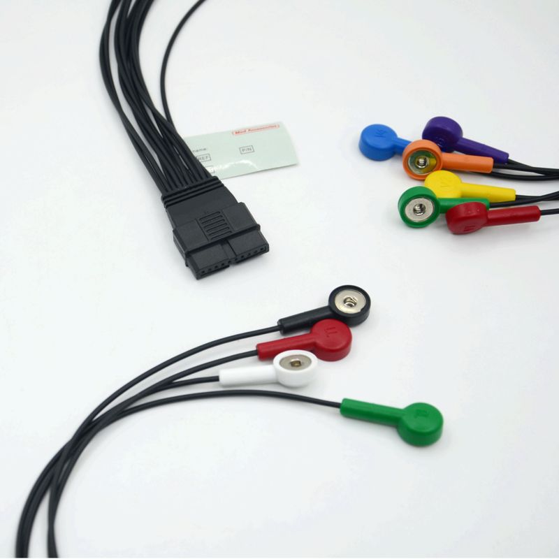 Kompatybilny Schiller 10 Ołów EKG Pacjent Kabel Schiller dla Schiller MS-12 Niebieski Kabel EKG