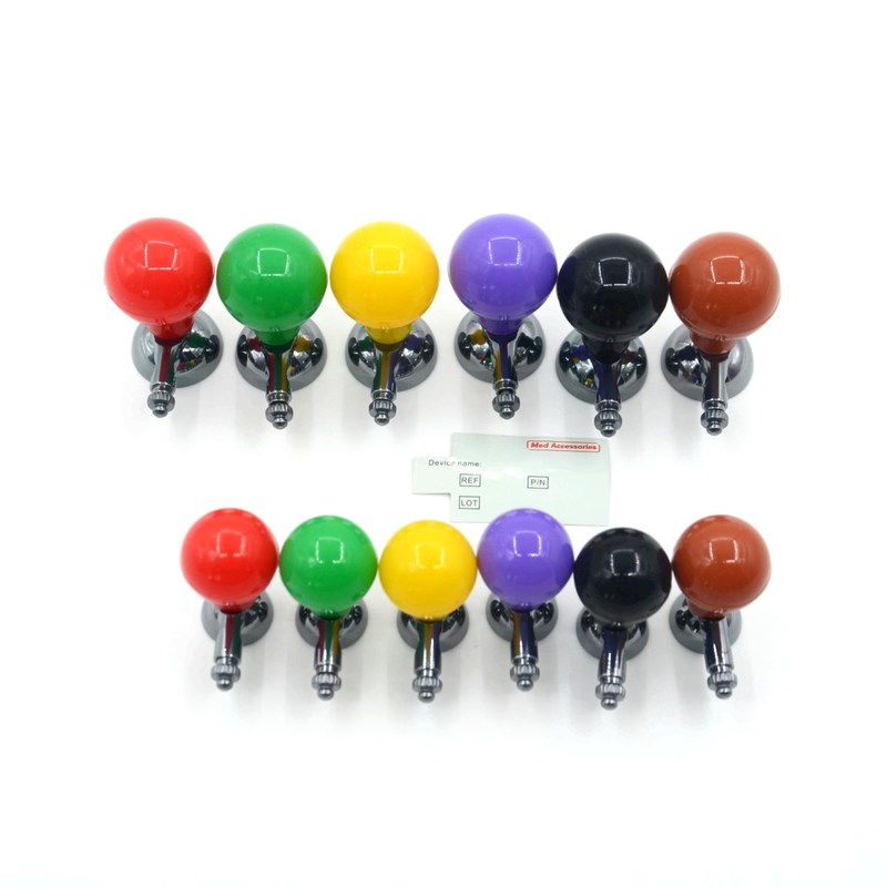 ISO13485 Dorośli EKG Pediatryczny Elektroda SUSYCJA kulka z śrubą wielobarwny Uniwersalny 6 sztuk / pudełko