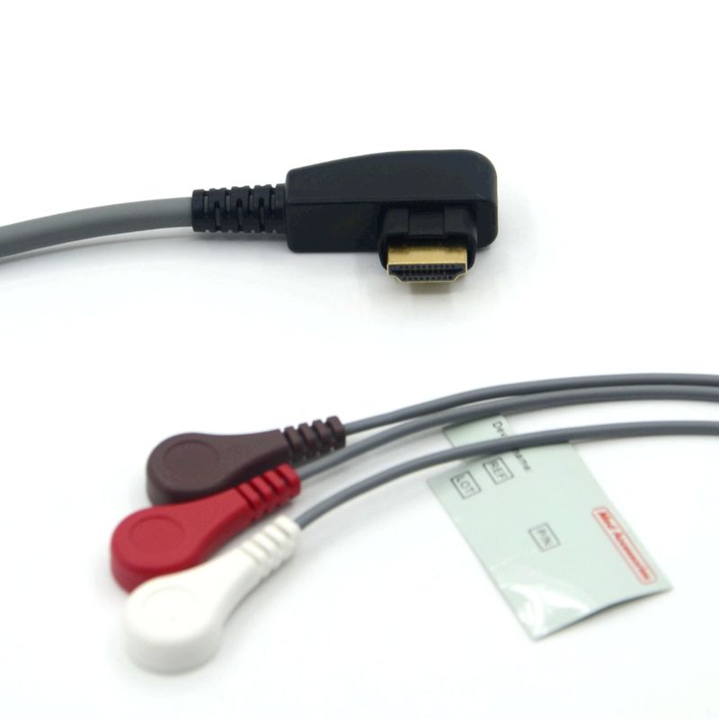 Produkcja medyczna DMS EKG Cable Holter Probe 3Leads Snap AHA/IEC dla DMS300