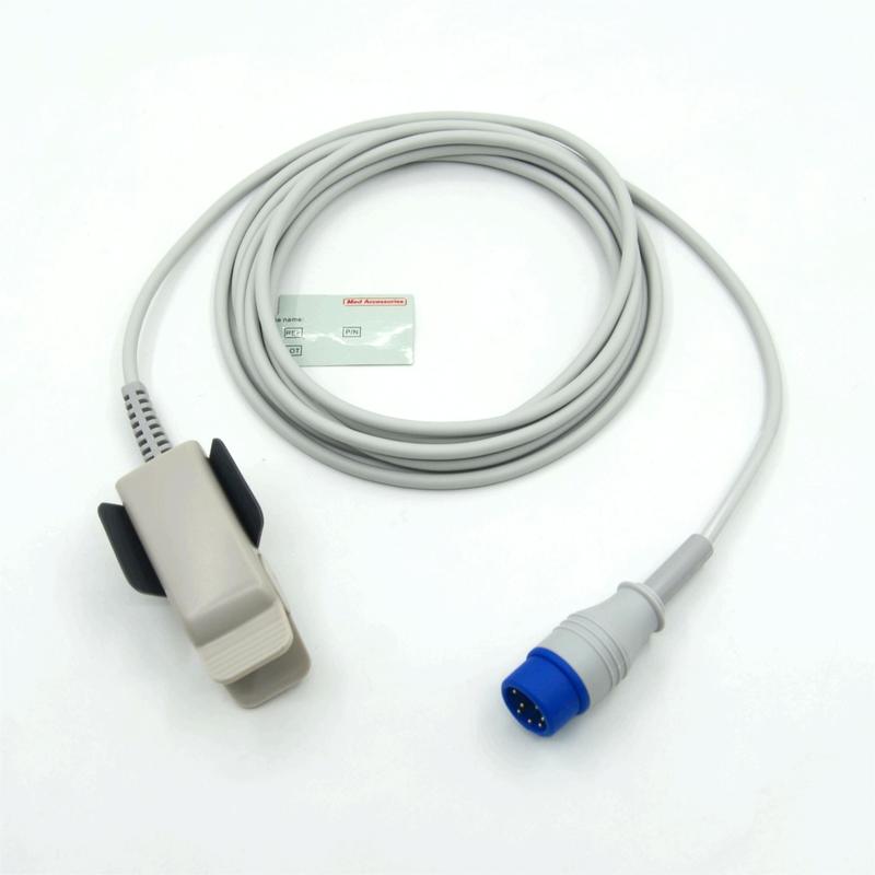 Kompatybilny czujnik SpO2 do monitora, wielokrotnego użytku, dla dorosłych, klips, Zoll M2, akcesoria producenta