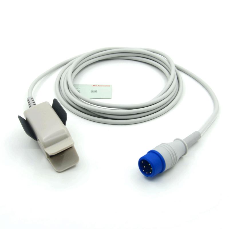 Kompatybilny czujnik SpO2 do monitora, wielokrotnego użytku, dla dorosłych, klips, Zoll M2, akcesoria producenta