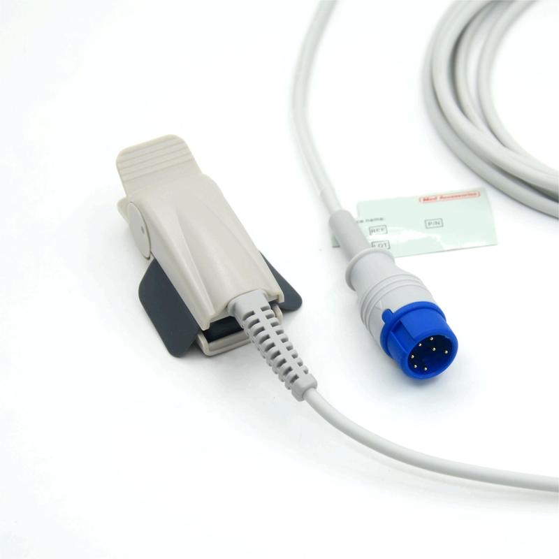 Kompatybilny czujnik SpO2 do monitora, wielokrotnego użytku, dla dorosłych, klips, Zoll M2, akcesoria producenta