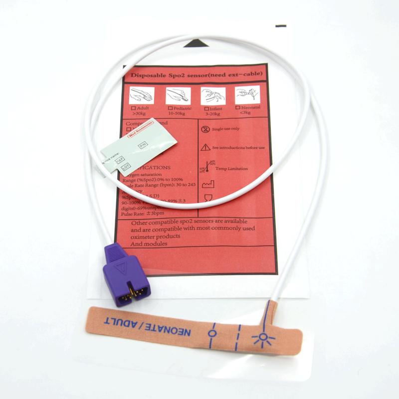 Akcesoria medyczne Dostawca Tkanina rozciągająca Kompatybilny z Nellcor 9pin Jednorazowy czujnik SpO2 dla noworodków/dorosłych