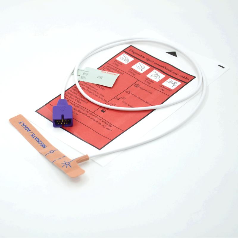 Akcesoria medyczne Dostawca Tkanina rozciągająca Kompatybilny z Nellcor 9pin Jednorazowy czujnik SpO2 dla noworodków/dorosłych