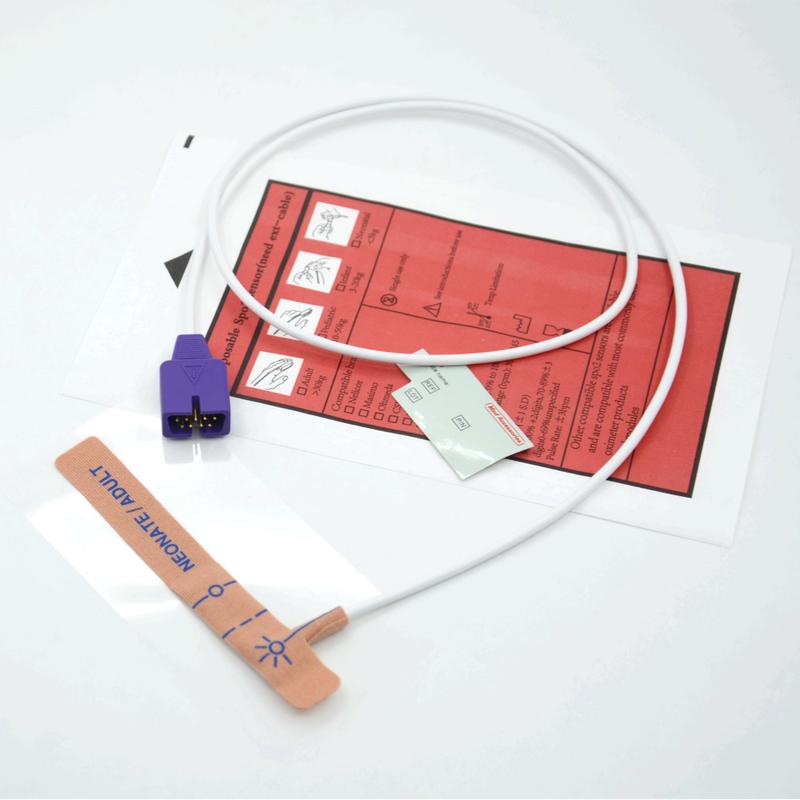 Akcesoria medyczne Dostawca Tkanina rozciągająca Kompatybilny z Nellcor 9pin Jednorazowy czujnik SpO2 dla noworodków/dorosłych