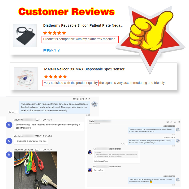 Mindray Portable Spo2 Probe Sensor Round Connector Pulse Oximeter Cable